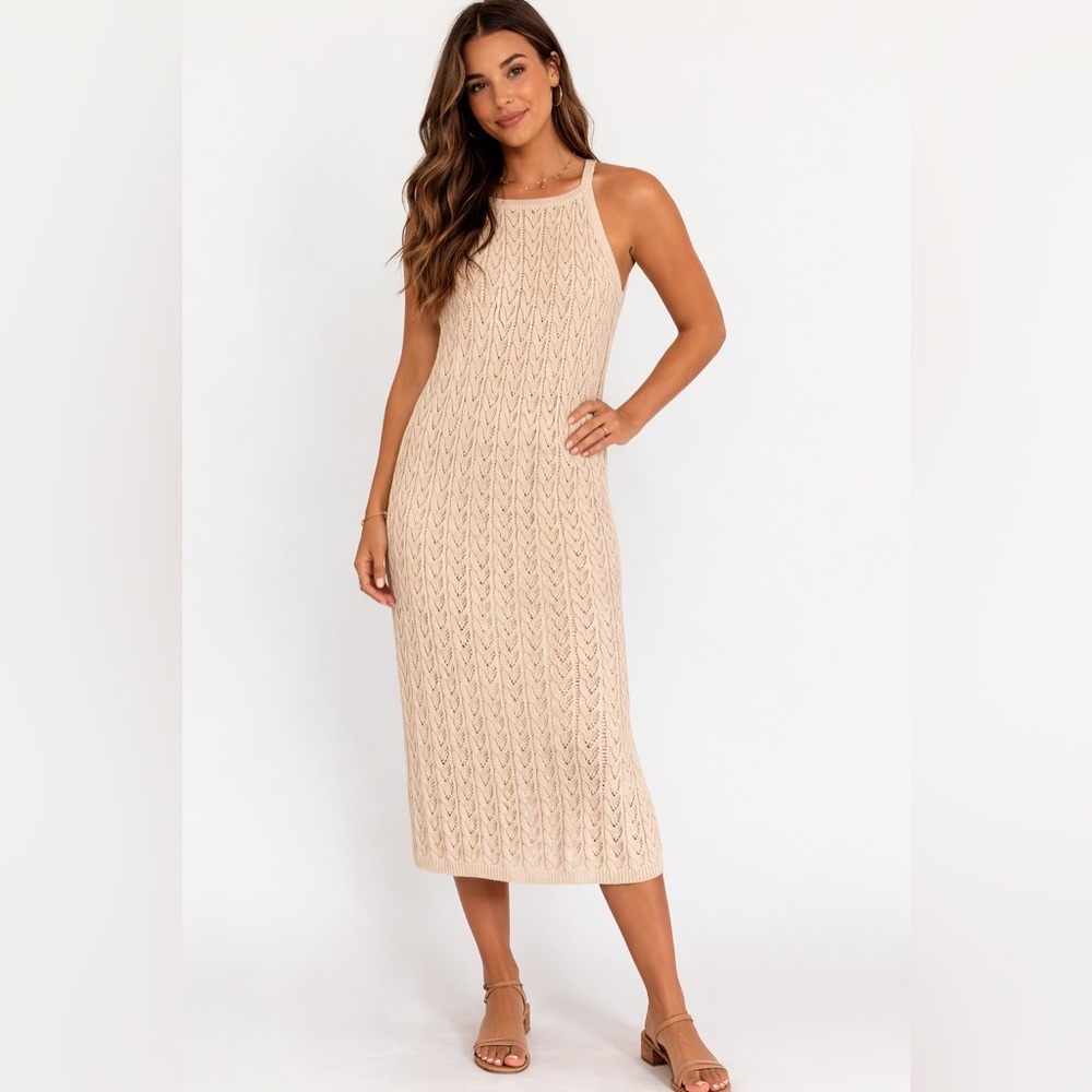 Z Supply cream knit midi dress